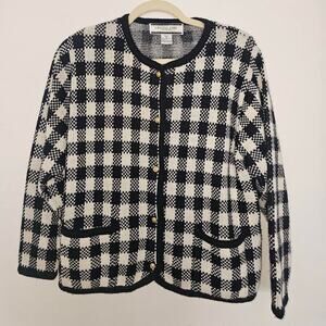 Vintage black and white checkered